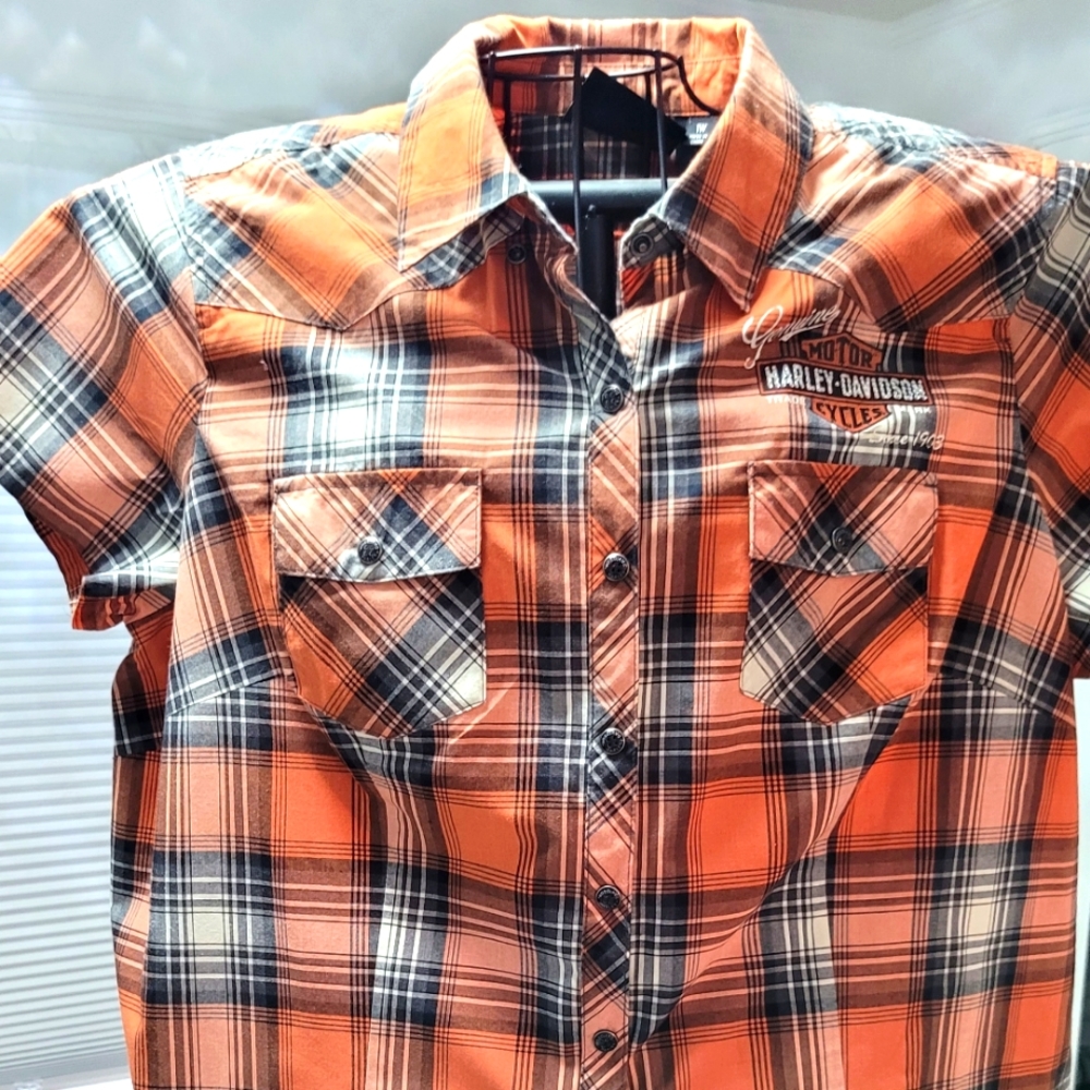 Classic plaid harley-davidson